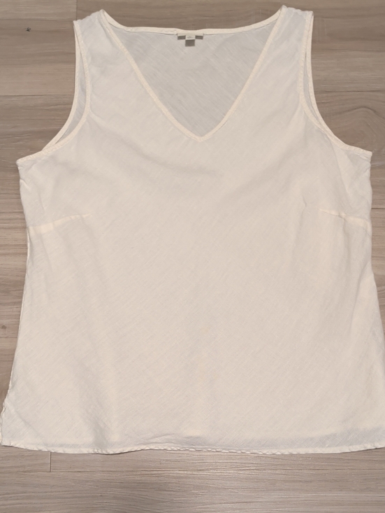 J. Jill Tops - J. Jill Size XL White Ivory V-Neck Tank Linen Top